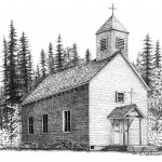 “Holy Angels Church” Sugar Island, MI. image size: 11 x 14” price: $35.00